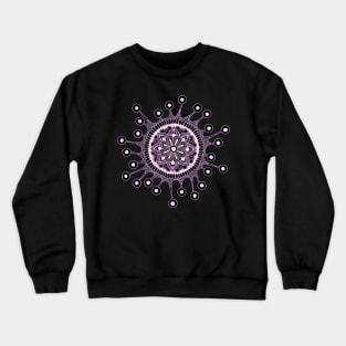 Virus Mandala (inverted pink) Crewneck Sweatshirt